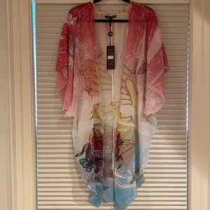Ed Hardy Eternal Love Chiffon Swim Coverup new!